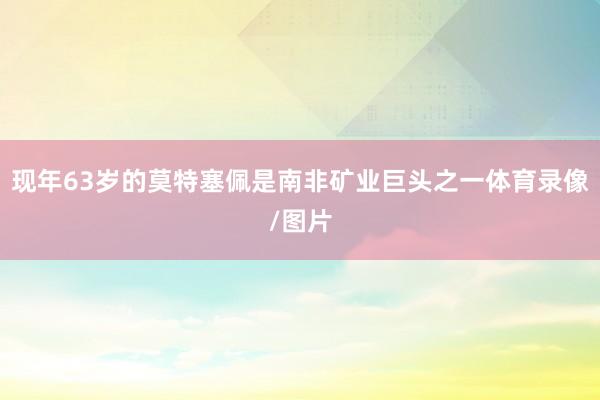 现年63岁的莫特塞佩是南非矿业巨头之一体育录像/图片