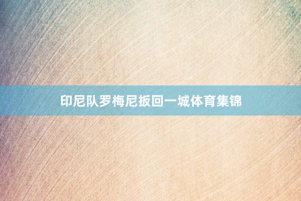 印尼队罗梅尼扳回一城体育集锦