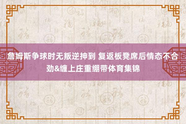 詹姆斯争球时无叛逆抻到 复返板凳席后情态不合劲&缠上庄重绷带体育集锦