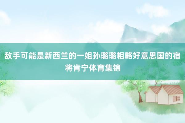 敌手可能是新西兰的一姐孙璐璐粗略好意思国的宿将肯宁体育集锦