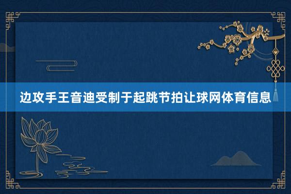 边攻手王音迪受制于起跳节拍让球网体育信息