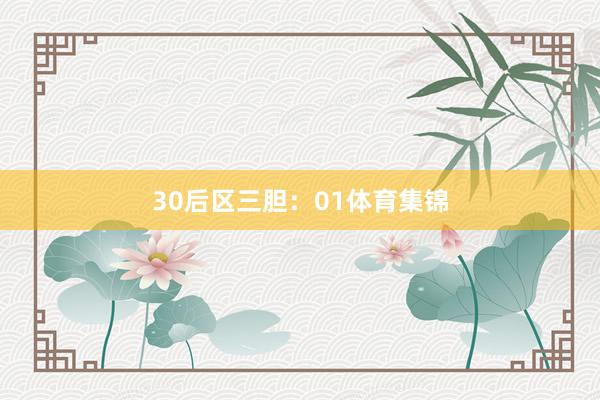 30　　后区三胆：01体育集锦