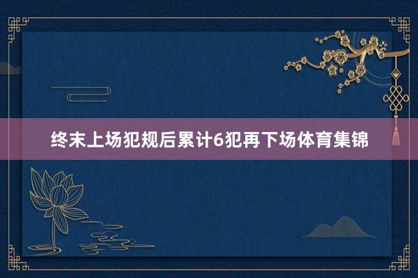 终末上场犯规后累计6犯再下场体育集锦