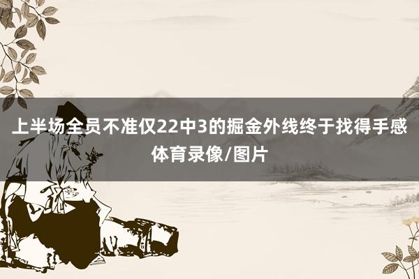 上半场全员不准仅22中3的掘金外线终于找得手感体育录像/图片