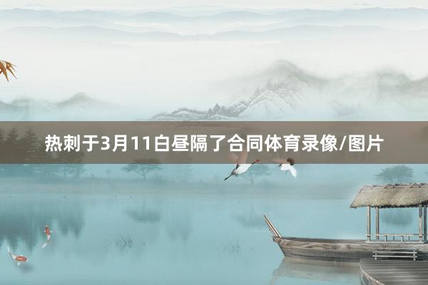 热刺于3月11白昼隔了合同体育录像/图片