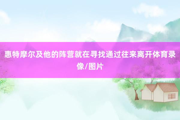 惠特摩尔及他的阵营就在寻找通过往来离开体育录像/图片