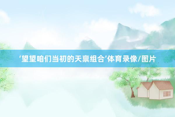 ‘望望咱们当初的天禀组合’体育录像/图片