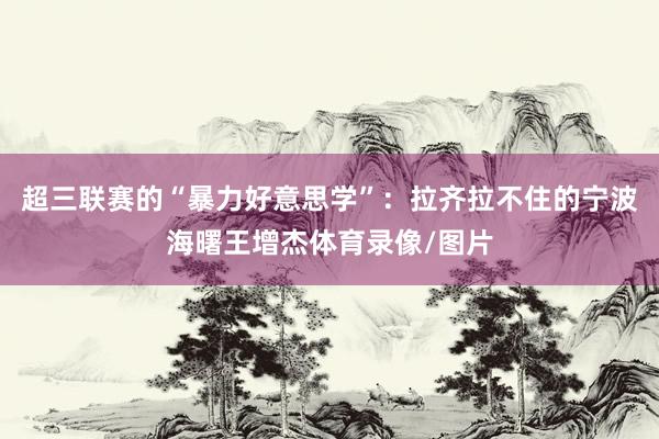 超三联赛的“暴力好意思学”：拉齐拉不住的宁波海曙王增杰体育录像/图片