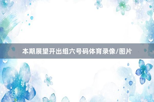 本期展望开出组六号码体育录像/图片