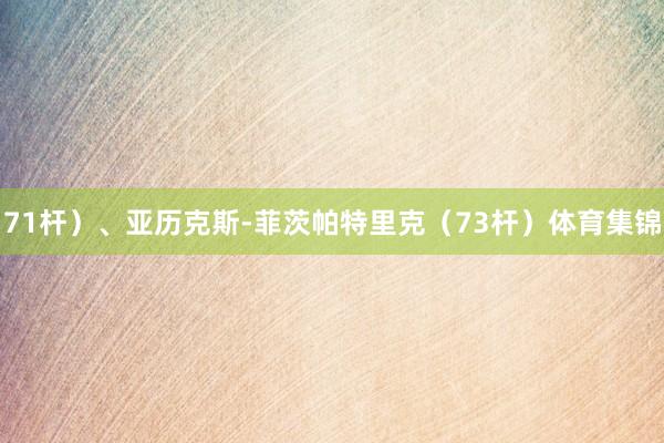 71杆)、亚历克斯-菲茨帕特里克(73杆)体育集锦