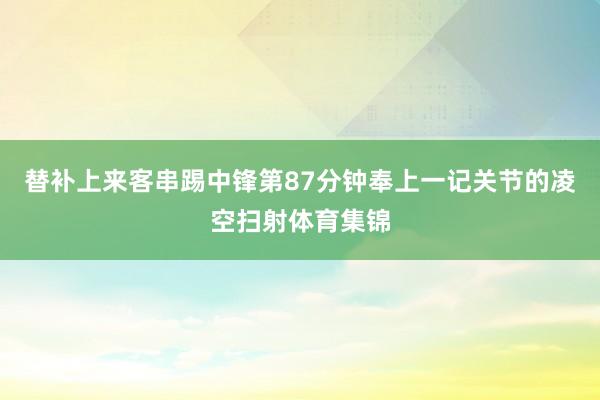 替补上来客串踢中锋第87分钟奉上一记关节的凌空扫射体育集锦