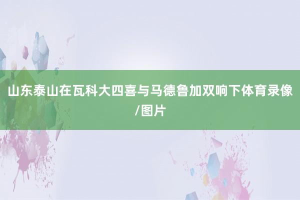 山东泰山在瓦科大四喜与马德鲁加双响下体育录像/图片