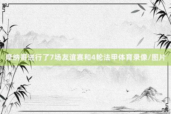 摩纳哥进行了7场友谊赛和4轮法甲体育录像/图片