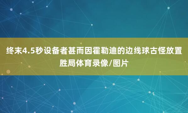 终末4.5秒设备者甚而因霍勒迪的边线球古怪放置胜局体育录像/图片