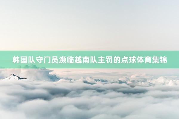 韩国队守门员濒临越南队主罚的点球体育集锦