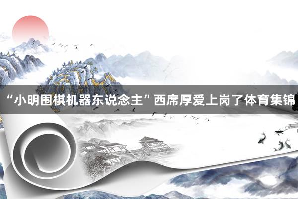 “小明围棋机器东说念主”西席厚爱上岗了体育集锦
