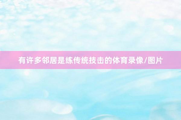 有许多邻居是练传统技击的体育录像/图片