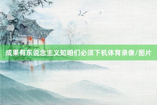 成果有东说念主义知咱们必须下机体育录像/图片