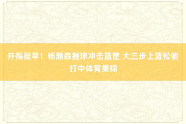 开得挺早！杨瀚森握球冲击篮筐 大三步上篮松驰打中体育集锦