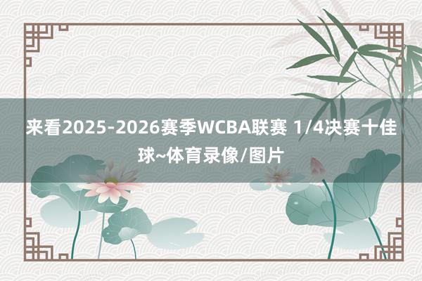 来看2025-2026赛季WCBA联赛 1/4决赛十佳球~体育录像/图片