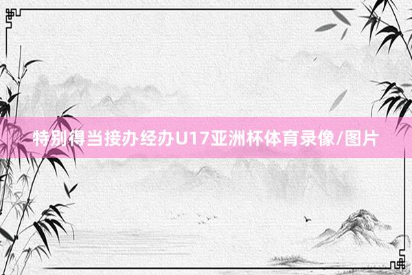 特别得当接办经办U17亚洲杯体育录像/图片