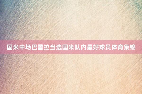 国米中场巴雷拉当选国米队内最好球员体育集锦
