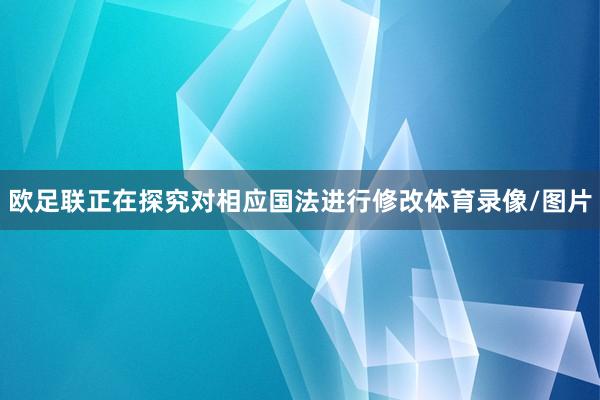欧足联正在探究对相应国法进行修改体育录像/图片