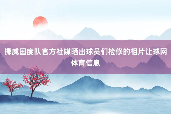 挪威国度队官方社媒晒出球员们检修的相片让球网体育信息